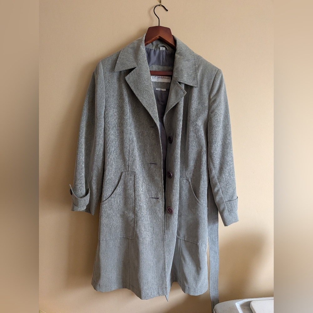 Vintage Peter Nygard Charcoal Trench Coat
